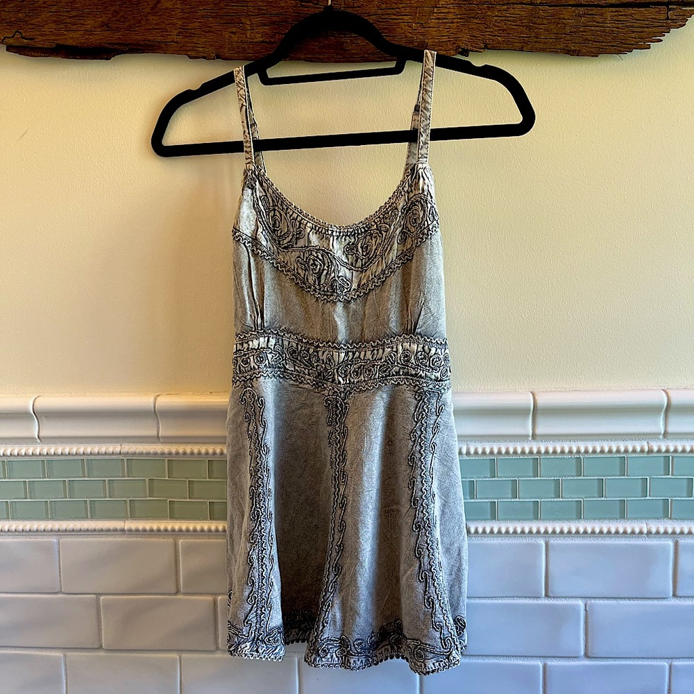 double dye silver tank top - one size